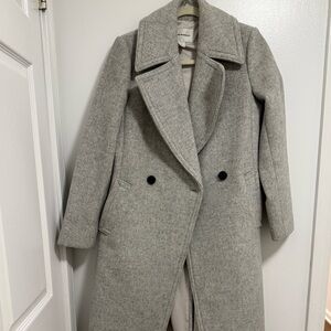Club Monaco Daylina Grey Long Wool Peacoat size Small